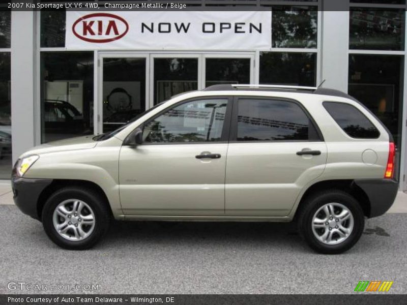 Champagne Metallic / Beige 2007 Kia Sportage LX V6 4WD