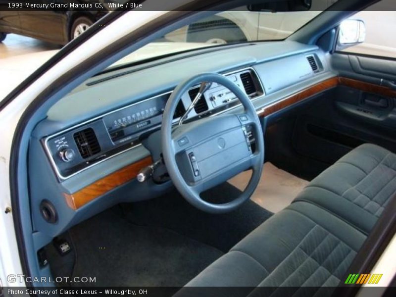 White / Blue 1993 Mercury Grand Marquis GS