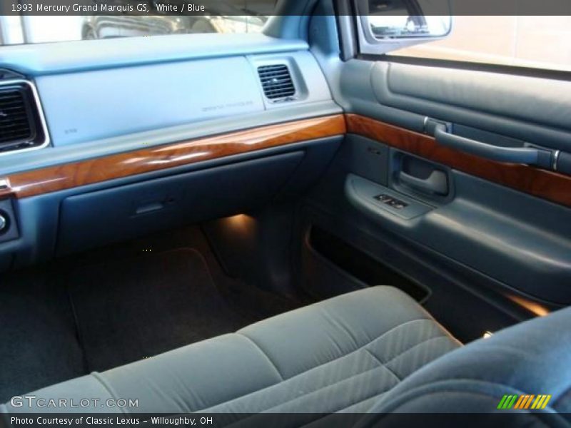 White / Blue 1993 Mercury Grand Marquis GS
