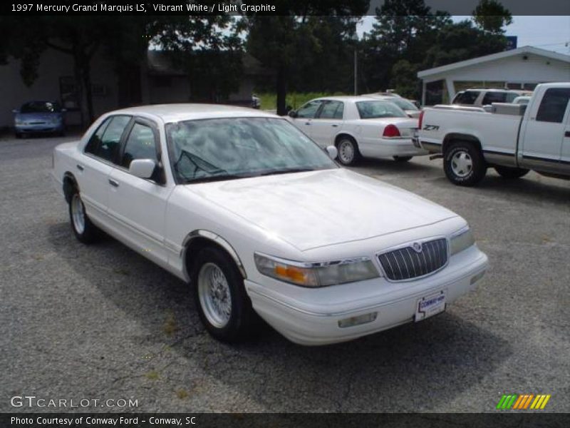 Vibrant White / Light Graphite 1997 Mercury Grand Marquis LS