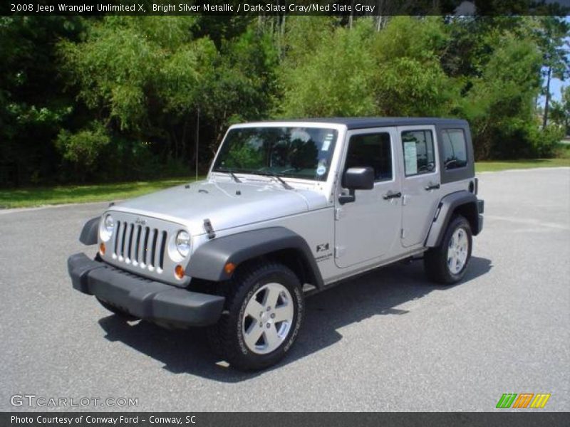 Bright Silver Metallic / Dark Slate Gray/Med Slate Gray 2008 Jeep Wrangler Unlimited X