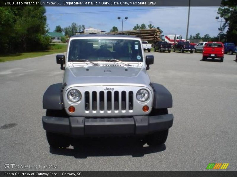 Bright Silver Metallic / Dark Slate Gray/Med Slate Gray 2008 Jeep Wrangler Unlimited X