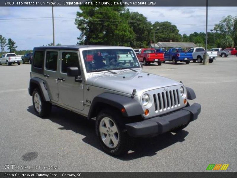 Bright Silver Metallic / Dark Slate Gray/Med Slate Gray 2008 Jeep Wrangler Unlimited X