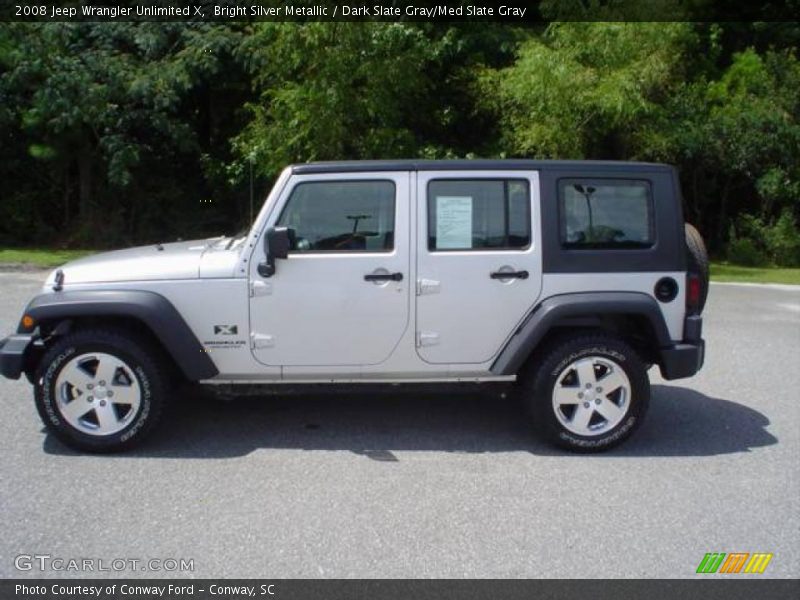 Bright Silver Metallic / Dark Slate Gray/Med Slate Gray 2008 Jeep Wrangler Unlimited X