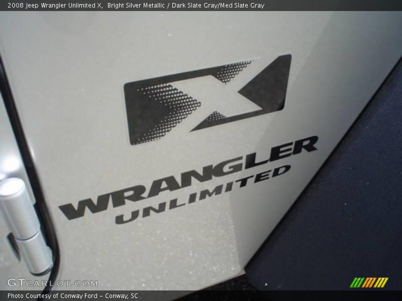 Bright Silver Metallic / Dark Slate Gray/Med Slate Gray 2008 Jeep Wrangler Unlimited X