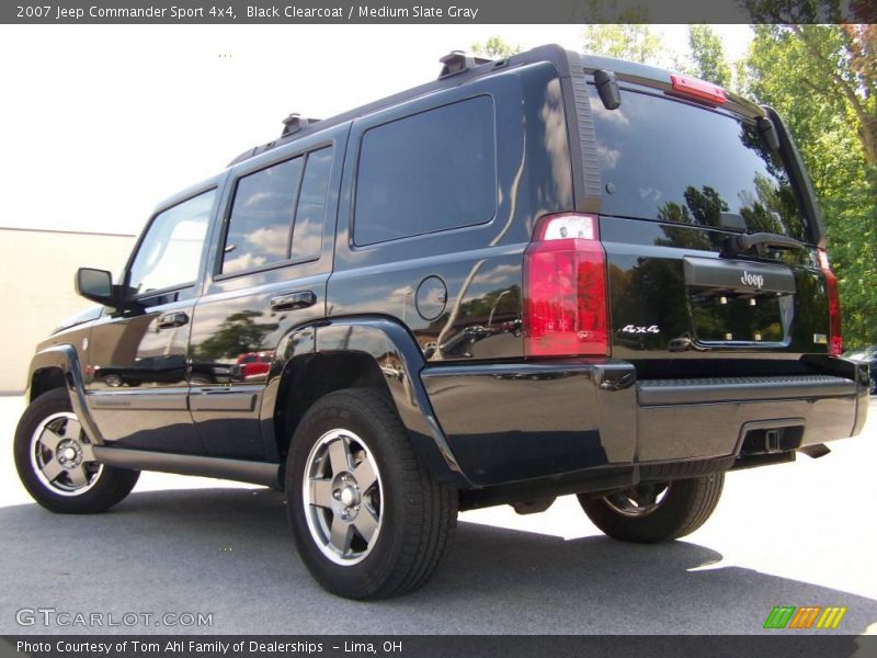 Black Clearcoat / Medium Slate Gray 2007 Jeep Commander Sport 4x4