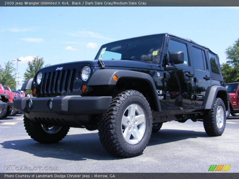 Black / Dark Slate Gray/Medium Slate Gray 2009 Jeep Wrangler Unlimited X 4x4