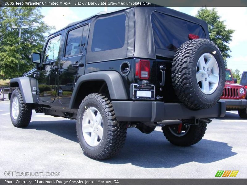 Black / Dark Slate Gray/Medium Slate Gray 2009 Jeep Wrangler Unlimited X 4x4