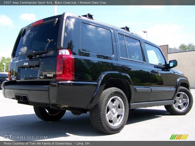 Black Clearcoat / Medium Slate Gray 2007 Jeep Commander Sport 4x4