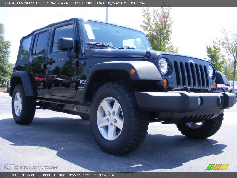 Black / Dark Slate Gray/Medium Slate Gray 2009 Jeep Wrangler Unlimited X 4x4