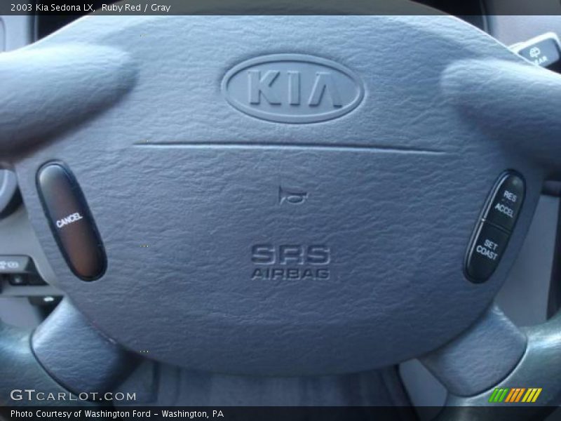 Ruby Red / Gray 2003 Kia Sedona LX