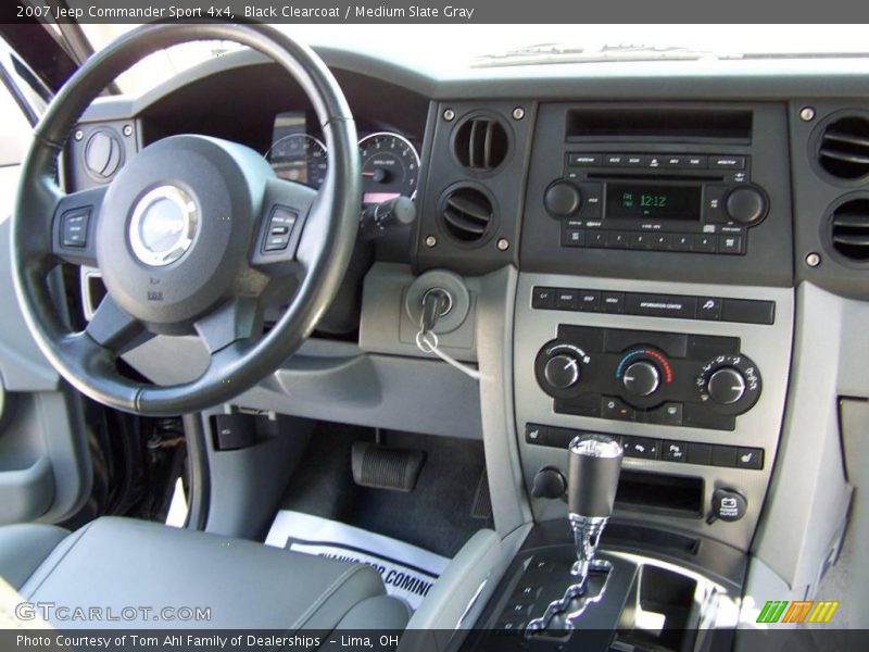Black Clearcoat / Medium Slate Gray 2007 Jeep Commander Sport 4x4