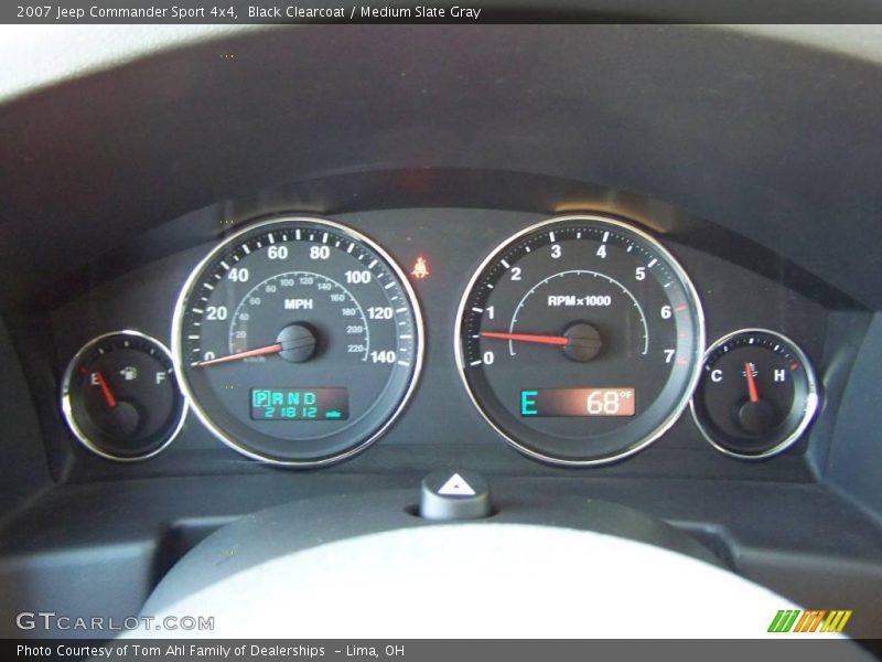 Black Clearcoat / Medium Slate Gray 2007 Jeep Commander Sport 4x4