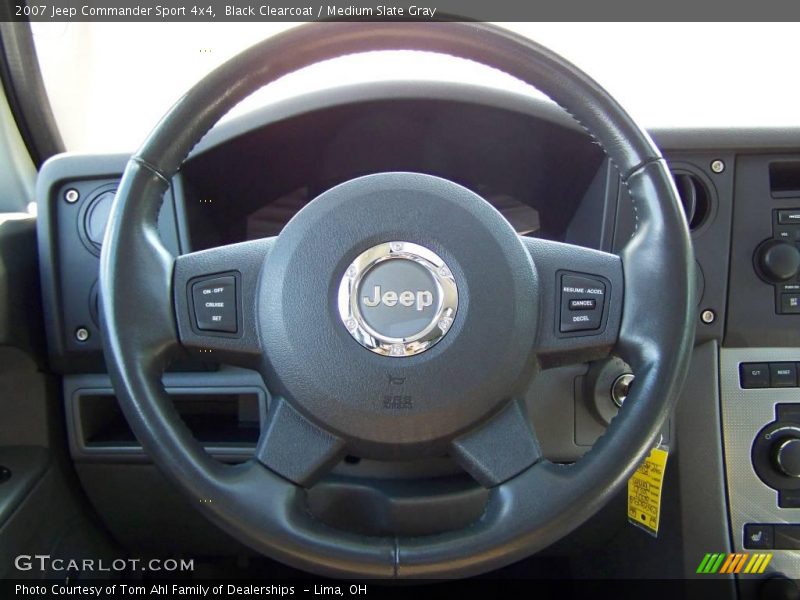 Black Clearcoat / Medium Slate Gray 2007 Jeep Commander Sport 4x4