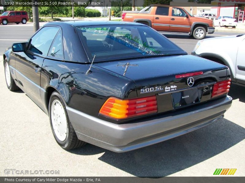 Black / Black 1992 Mercedes-Benz SL 500 Roadster