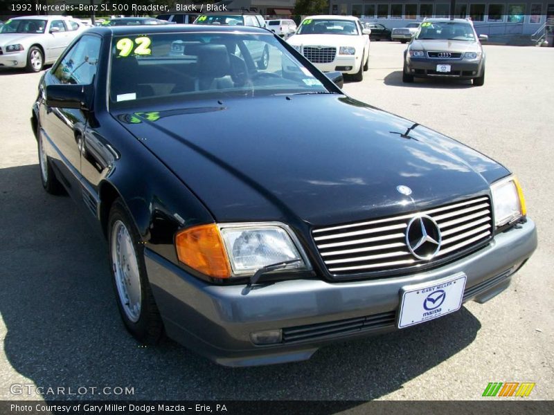 Black / Black 1992 Mercedes-Benz SL 500 Roadster