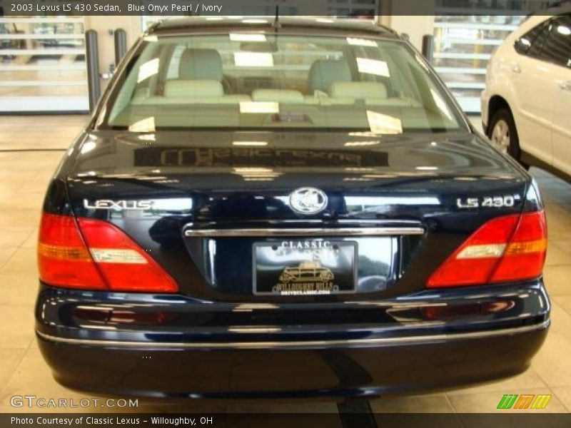 Blue Onyx Pearl / Ivory 2003 Lexus LS 430 Sedan