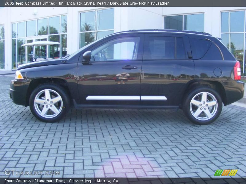Brilliant Black Crystal Pearl / Dark Slate Gray McKinley Leather 2009 Jeep Compass Limited