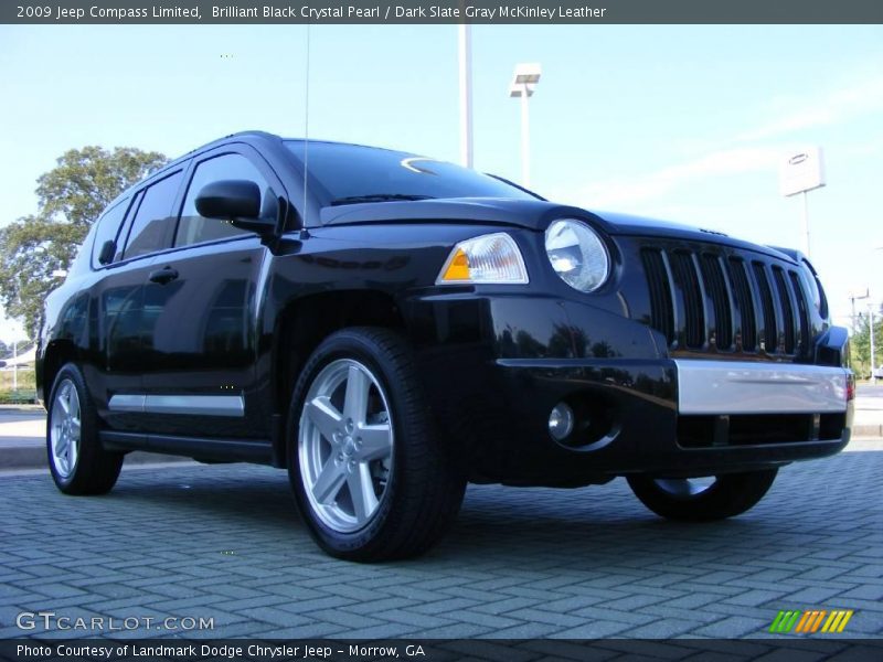 Brilliant Black Crystal Pearl / Dark Slate Gray McKinley Leather 2009 Jeep Compass Limited