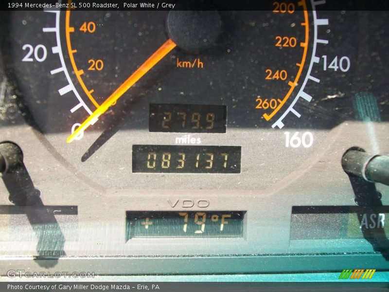 Polar White / Grey 1994 Mercedes-Benz SL 500 Roadster