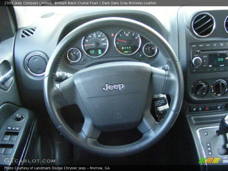 Brilliant Black Crystal Pearl / Dark Slate Gray McKinley Leather 2009 Jeep Compass Limited