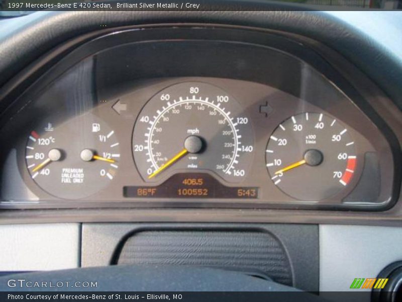 Brilliant Silver Metallic / Grey 1997 Mercedes-Benz E 420 Sedan