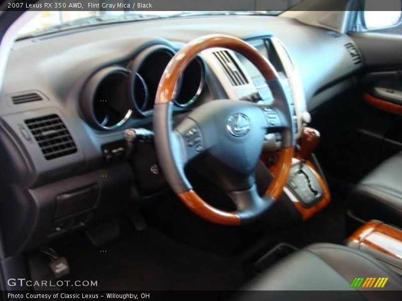 Flint Gray Mica / Black 2007 Lexus RX 350 AWD
