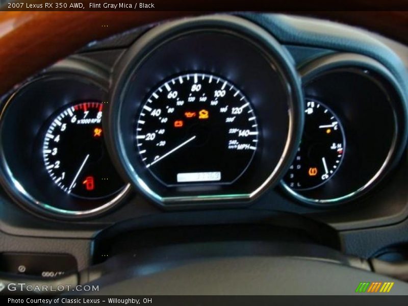 Flint Gray Mica / Black 2007 Lexus RX 350 AWD