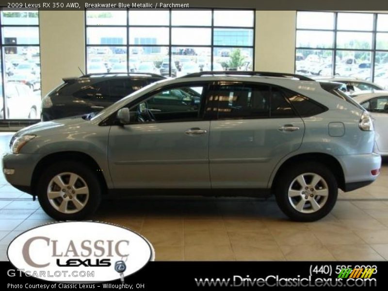 Breakwater Blue Metallic / Parchment 2009 Lexus RX 350 AWD