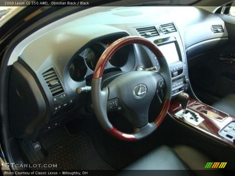 Obsidian Black / Black 2009 Lexus GS 350 AWD