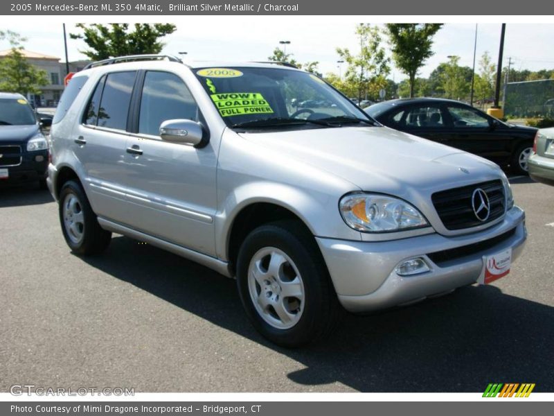 Brilliant Silver Metallic / Charcoal 2005 Mercedes-Benz ML 350 4Matic