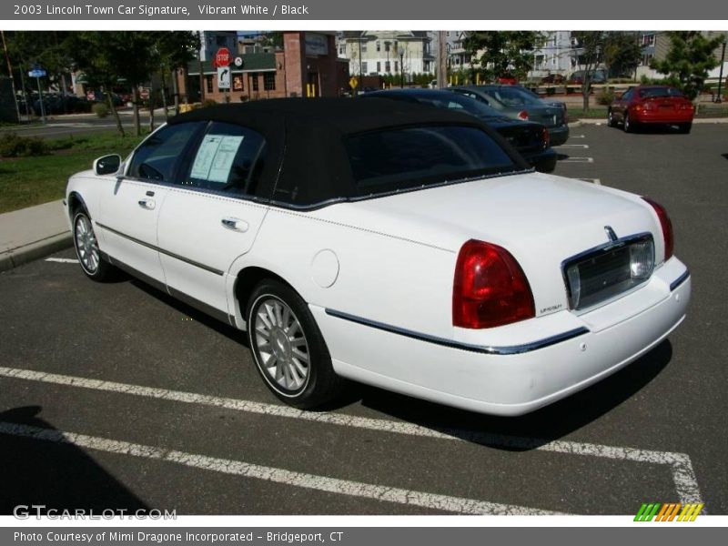 Vibrant White / Black 2003 Lincoln Town Car Signature
