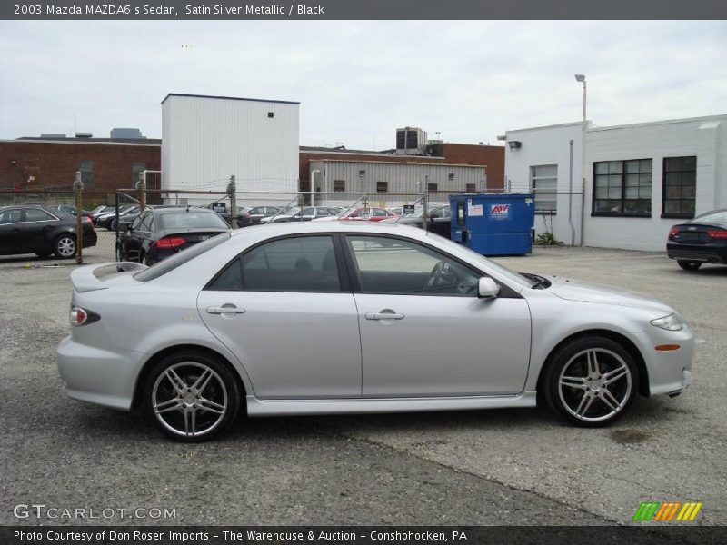 Satin Silver Metallic / Black 2003 Mazda MAZDA6 s Sedan