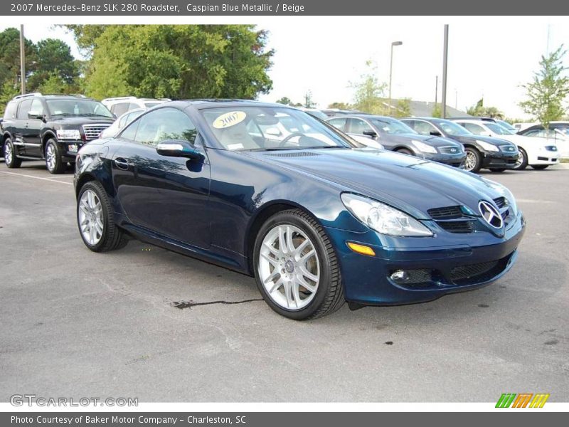 Caspian Blue Metallic / Beige 2007 Mercedes-Benz SLK 280 Roadster