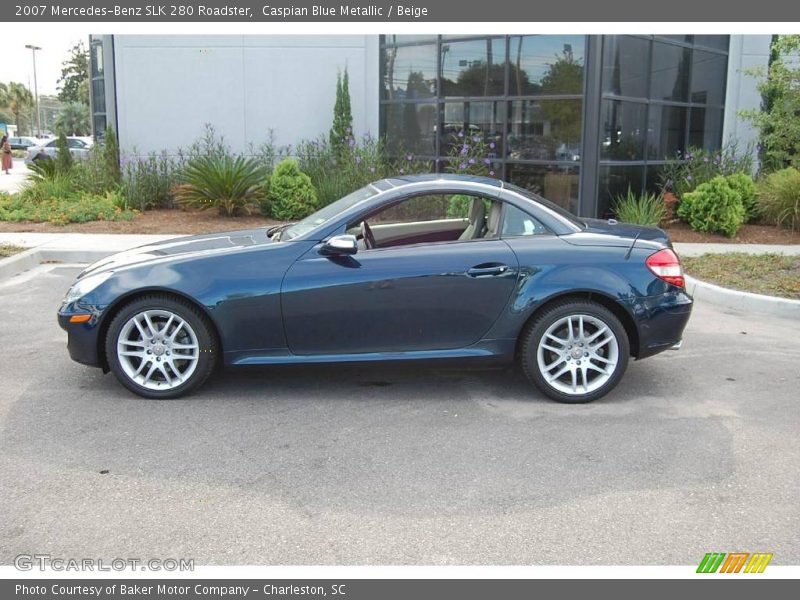 Caspian Blue Metallic / Beige 2007 Mercedes-Benz SLK 280 Roadster