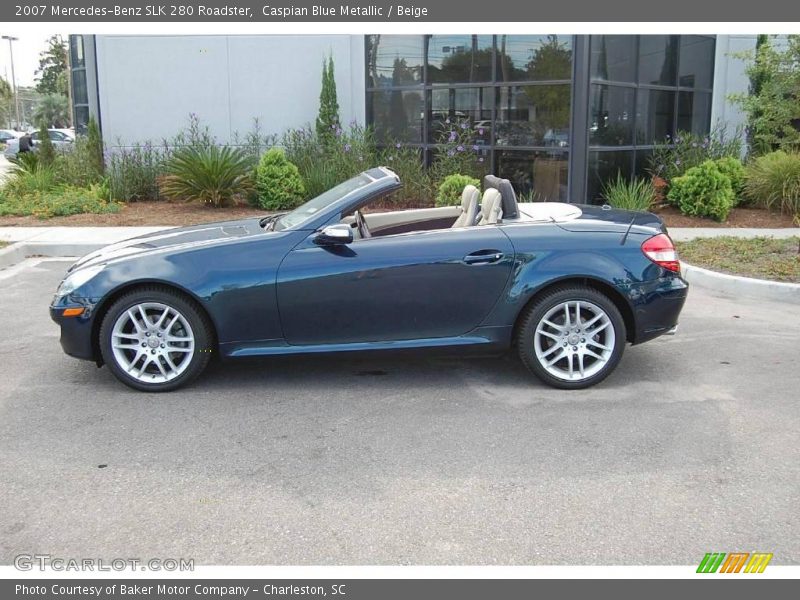 Caspian Blue Metallic / Beige 2007 Mercedes-Benz SLK 280 Roadster