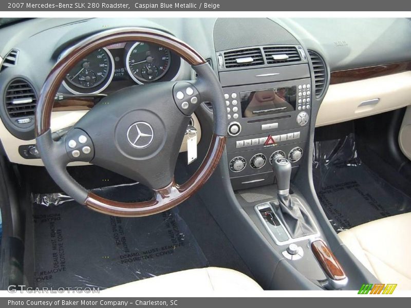 Caspian Blue Metallic / Beige 2007 Mercedes-Benz SLK 280 Roadster