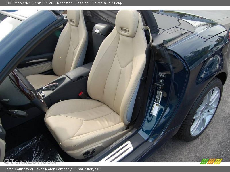 Caspian Blue Metallic / Beige 2007 Mercedes-Benz SLK 280 Roadster