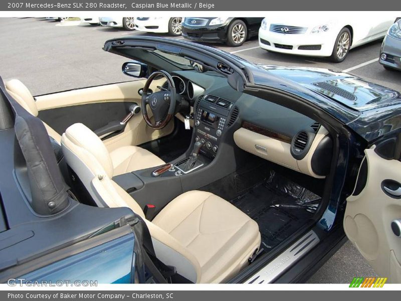 Caspian Blue Metallic / Beige 2007 Mercedes-Benz SLK 280 Roadster