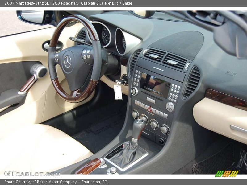 Caspian Blue Metallic / Beige 2007 Mercedes-Benz SLK 280 Roadster