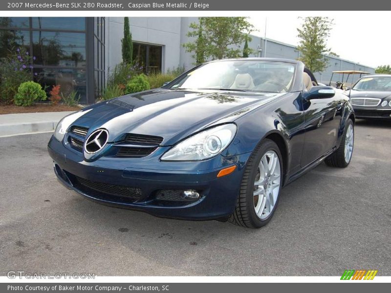 Caspian Blue Metallic / Beige 2007 Mercedes-Benz SLK 280 Roadster