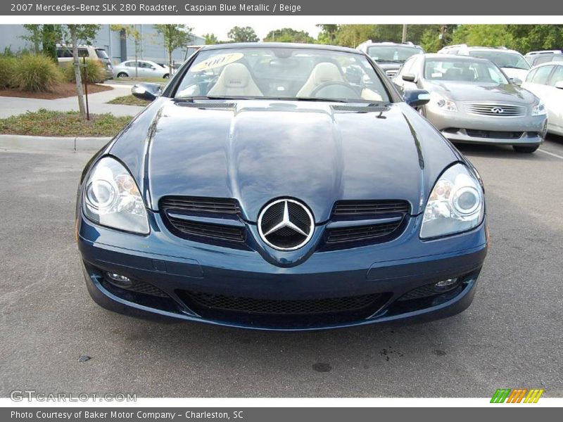 Caspian Blue Metallic / Beige 2007 Mercedes-Benz SLK 280 Roadster