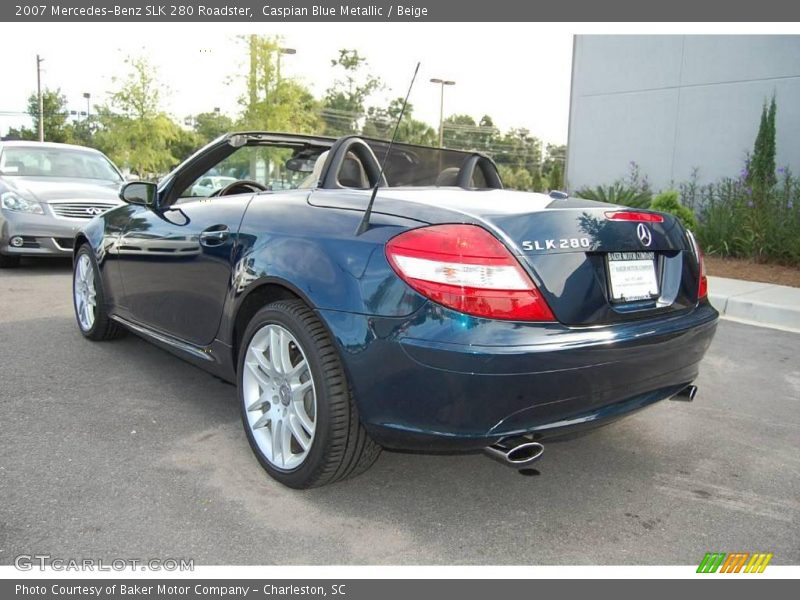 Caspian Blue Metallic / Beige 2007 Mercedes-Benz SLK 280 Roadster