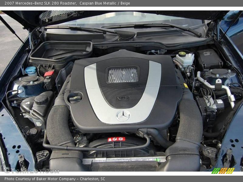 Caspian Blue Metallic / Beige 2007 Mercedes-Benz SLK 280 Roadster