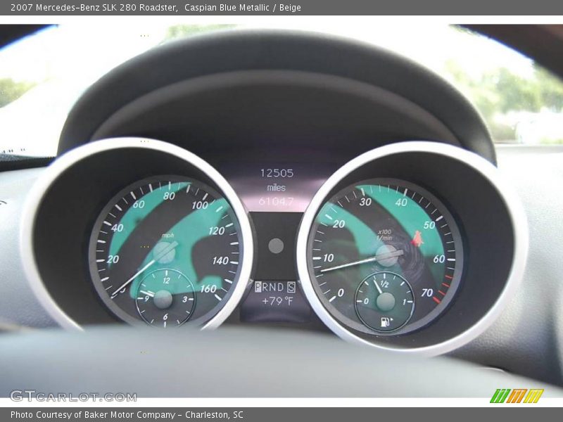 Caspian Blue Metallic / Beige 2007 Mercedes-Benz SLK 280 Roadster
