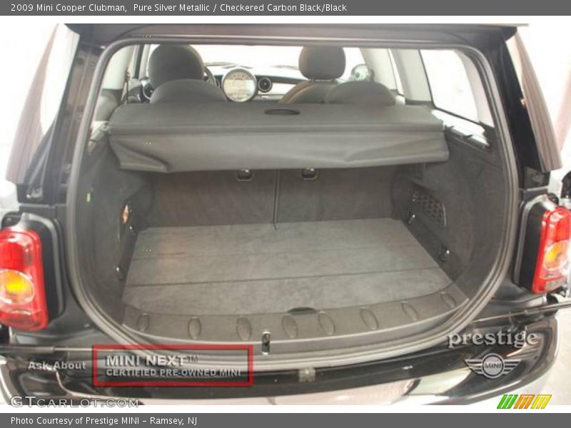 Pure Silver Metallic / Checkered Carbon Black/Black 2009 Mini Cooper Clubman
