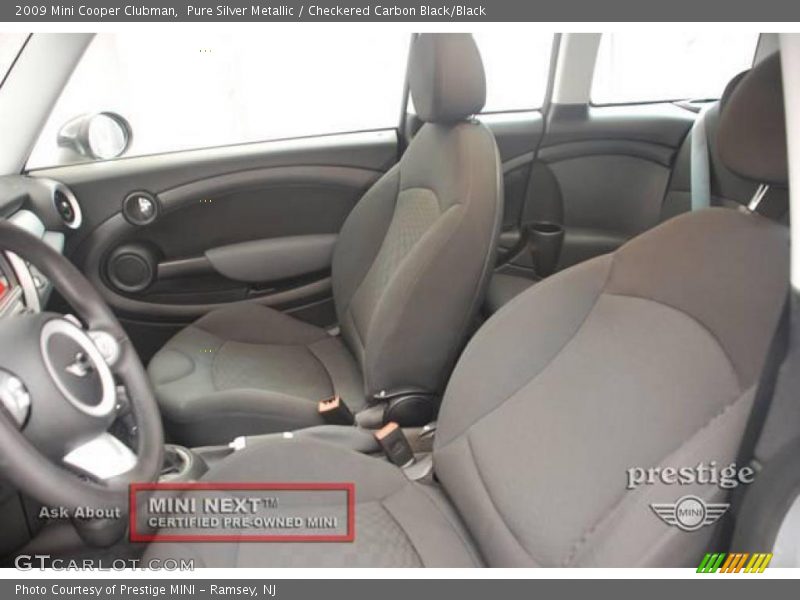Pure Silver Metallic / Checkered Carbon Black/Black 2009 Mini Cooper Clubman