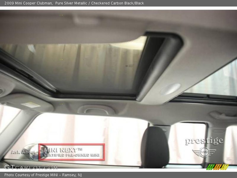 Pure Silver Metallic / Checkered Carbon Black/Black 2009 Mini Cooper Clubman