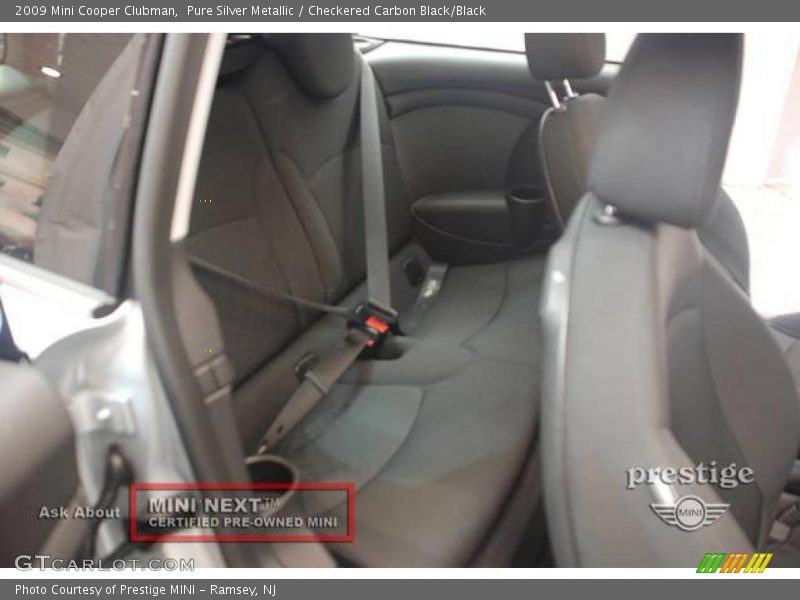 Pure Silver Metallic / Checkered Carbon Black/Black 2009 Mini Cooper Clubman