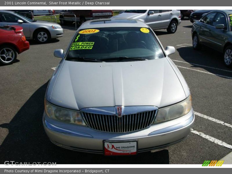 Silver Frost Metallic / Deep Charcoal 2001 Lincoln Continental